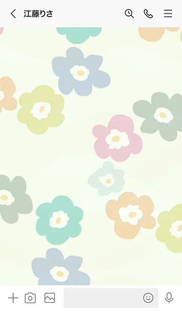 [LINE着せ替え] 北欧風 お花リース11の画像3