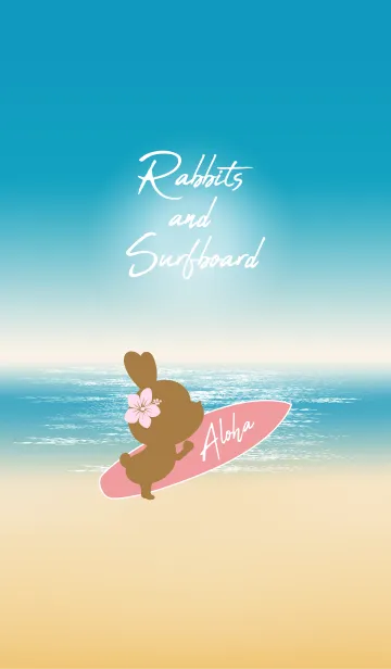 [LINE着せ替え] Rabbits and Surfboard.の画像1