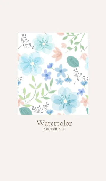 [LINE着せ替え] Watercolor Horizon Blueの画像1