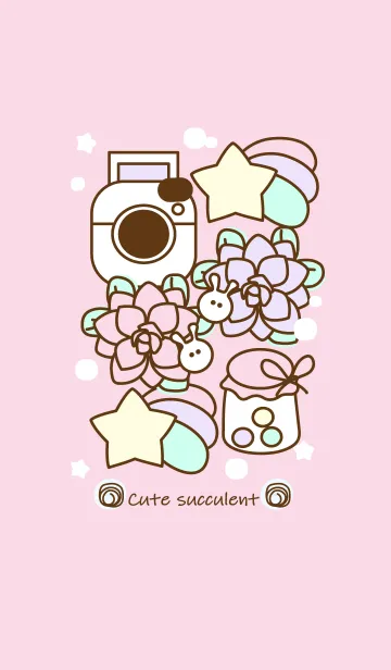 [LINE着せ替え] Cute pastel succulent 3の画像1