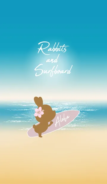 [LINE着せ替え] Rabbits and Surfboard 3の画像1