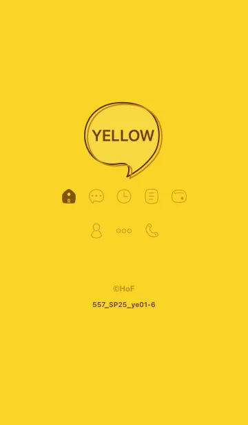 [LINE着せ替え] 557.25_イエロー1-6の画像1