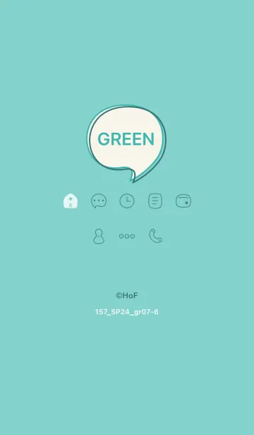 [LINE着せ替え] 157.24_グリーン7-6の画像1