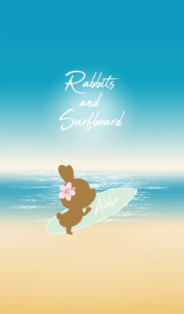 [LINE着せ替え] Rabbits and Surfboard 4の画像1