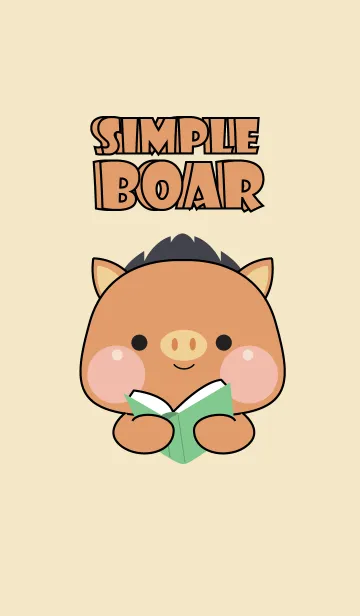 [LINE着せ替え] Simple Cutie Boar  Theme (JP)の画像1