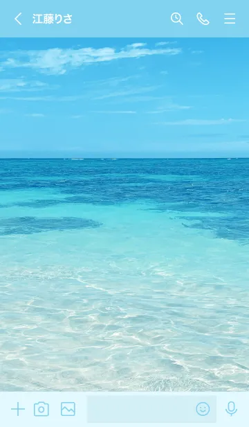 [LINE着せ替え] The blue transparent sea 28の画像3