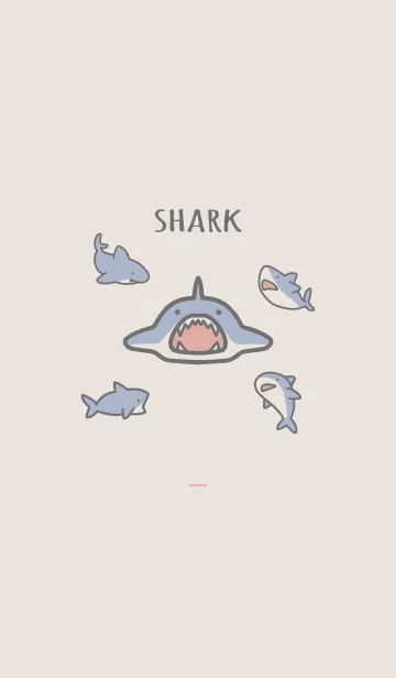 [LINE着せ替え] ベージュとピンク : サメの着せ替えの画像1