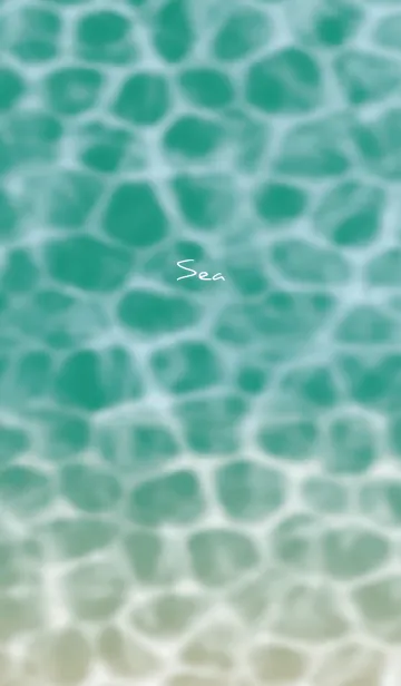 [LINE着せ替え] エメラルドグリーン : 海の画像1