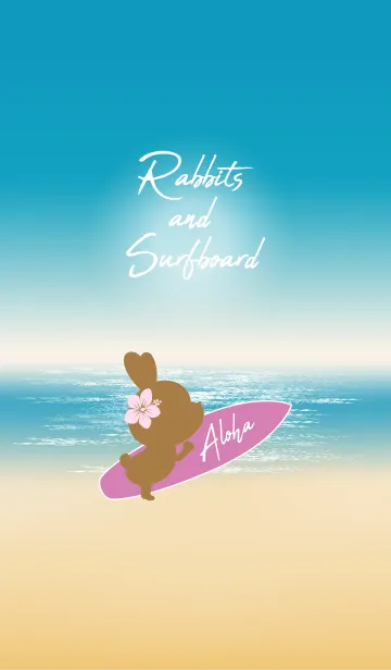 [LINE着せ替え] Rabbits and Surfboard 5の画像1