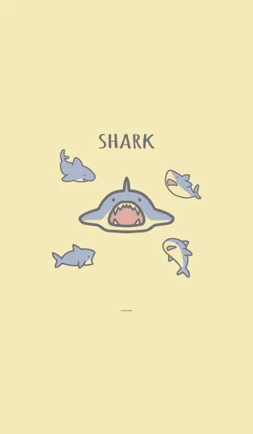 [LINE着せ替え] 黄色 : サメの着せ替えの画像1