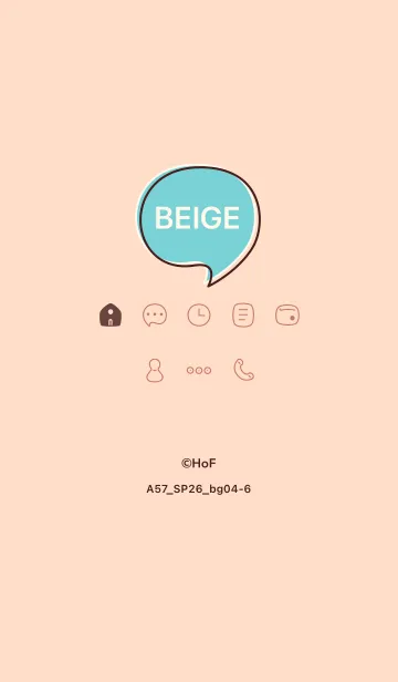 [LINE着せ替え] A57.26_ベージュ4-6の画像1