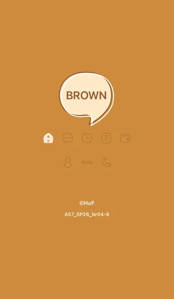 [LINE着せ替え] A57.26_ブラウン4-6の画像1