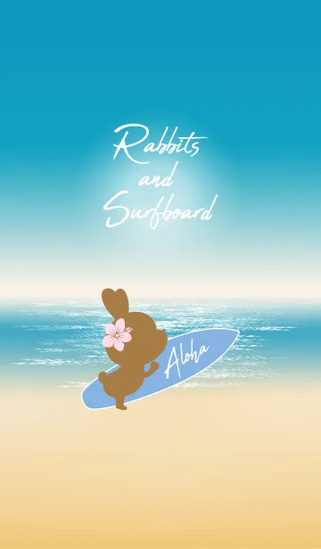 [LINE着せ替え] Rabbits and Surfboard 6の画像1