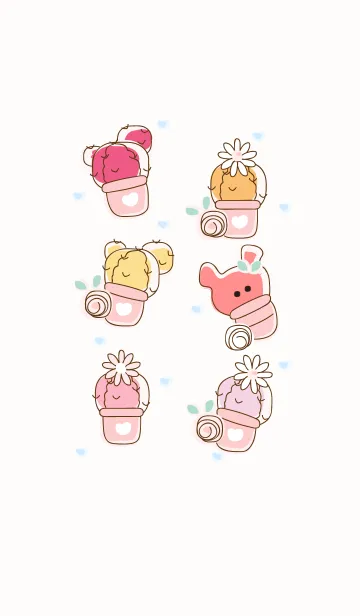[LINE着せ替え] Lovely cactus (Colorful ver) 15の画像1
