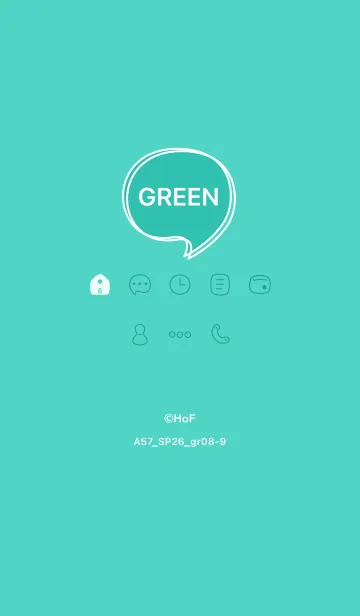[LINE着せ替え] A57.26_グリーン8-9の画像1