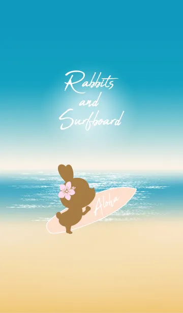 [LINE着せ替え] Rabbits and Surfboard 7の画像1