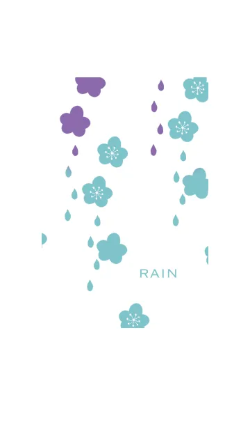 [LINE着せ替え] 梅と雨の画像1