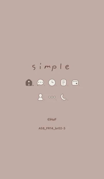 [LINE着せ替え] A58.14_ベージュ2 ブラウン2-3の画像1