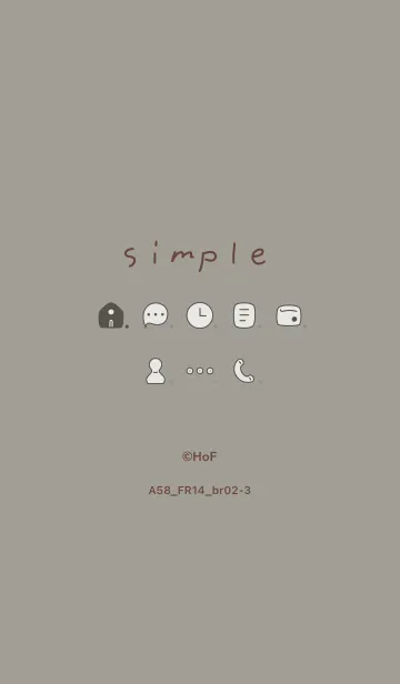 [LINE着せ替え] A58.14_スモーキーアッシュ ブラウン2-3の画像1