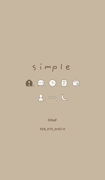 [LINE着せ替え] 558.12_ベージュ4 ブラウン2-6の画像1