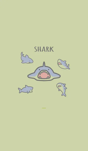 [LINE着せ替え] 黄緑 : サメの着せ替えの画像1