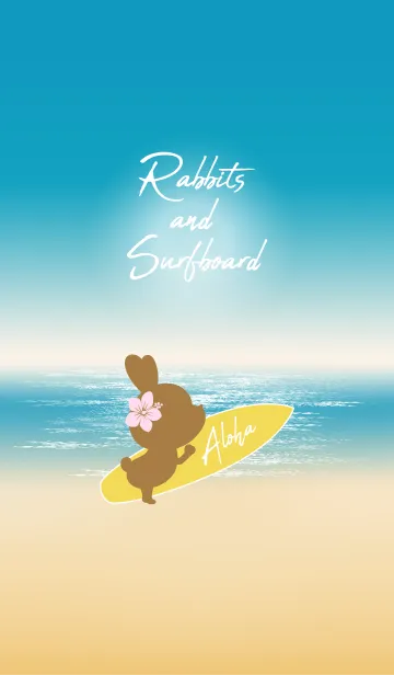 [LINE着せ替え] Rabbits and Surfboard 8の画像1