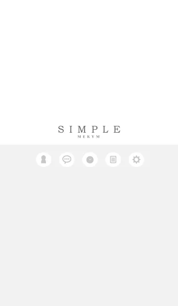 [LINE着せ替え] SIMPLE ICON WHITE-MEKYMの画像1