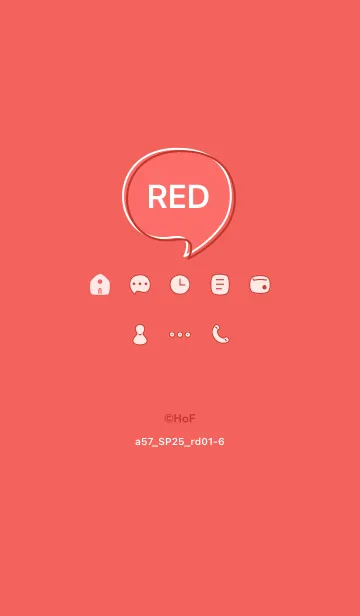 [LINE着せ替え] a57.25_レッド1-6の画像1