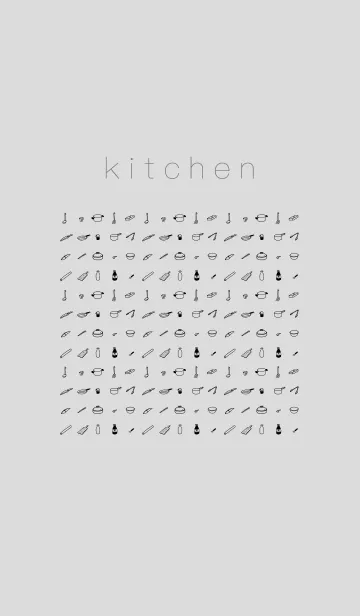 [LINE着せ替え] キッチンと食べ物わいわいの画像1