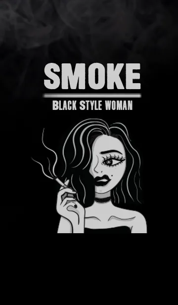 [LINE着せ替え] Black Style Woman-Smokeの画像1