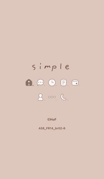 [LINE着せ替え] A58.14_ベージュ ブラウン2-6の画像1