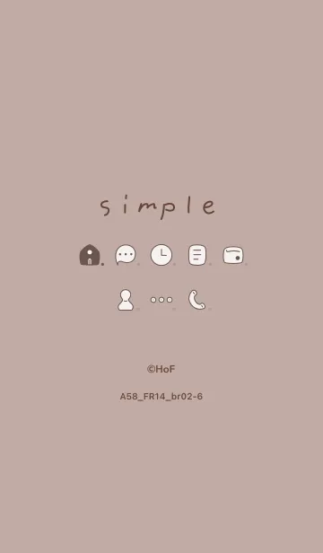 [LINE着せ替え] A58.14_ベージュ2 ブラウン2-6の画像1