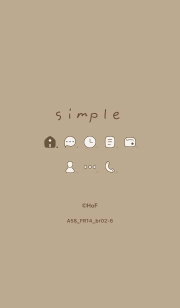 [LINE着せ替え] A58.14_ベージュ4 ブラウン2-6の画像1