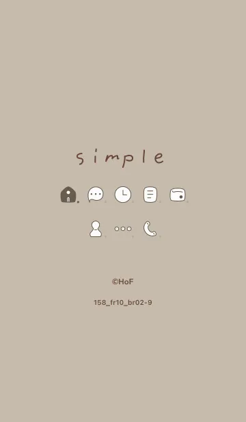 [LINE着せ替え] 158.10_ベージュ4 ブラウン2-9の画像1