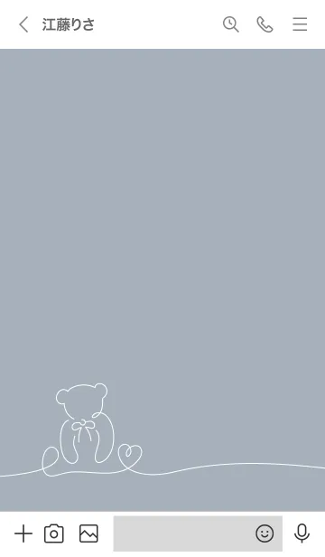 [LINE着せ替え] Line drawing bear_02の画像3