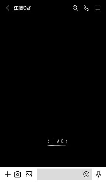[LINE着せ替え] 誰でも使えるシンプルブラック。の画像3
