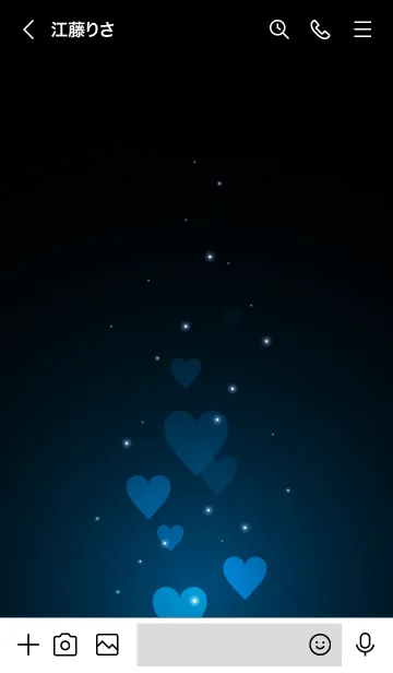 [LINE着せ替え] - Beautiful Bronze Blue Heart -の画像3