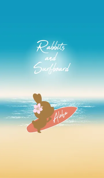 [LINE着せ替え] Rabbits and Surfboard 9の画像1