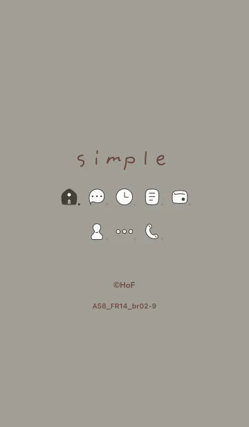 [LINE着せ替え] A58.14_スモーキーアッシュ ブラウン2-9の画像1