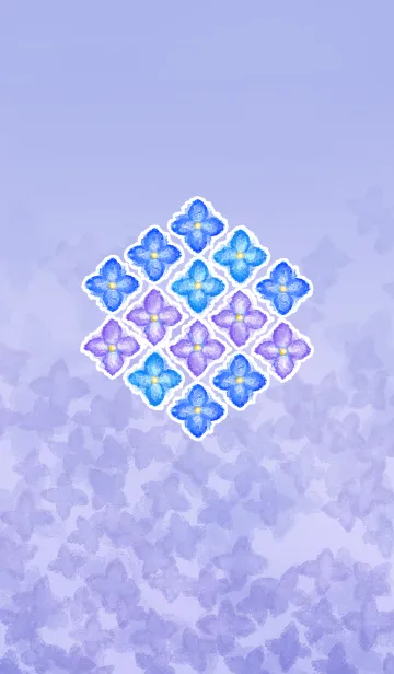 [LINE着せ替え] 紫陽花 - 水彩画風の画像1