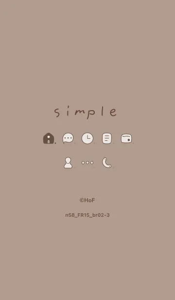 [LINE着せ替え] n58.15_ベージュ3 ブラウン2-3の画像1