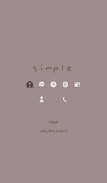 [LINE着せ替え] n58.15_ショコラ ブラウン2-3の画像1