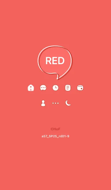 [LINE着せ替え] a57.25_レッド1-9の画像1