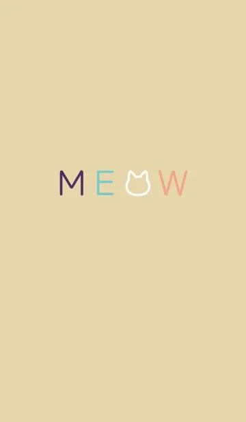 [LINE着せ替え] MEOW[Beige]の画像1