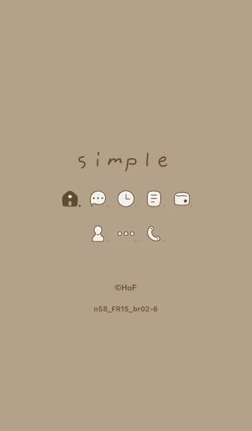 [LINE着せ替え] n58.15_ベージュ4 ブラウン2-6の画像1