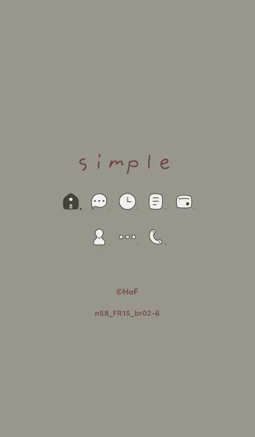 [LINE着せ替え] n58.15_スモーキーアッシュ ブラウン2-6の画像1