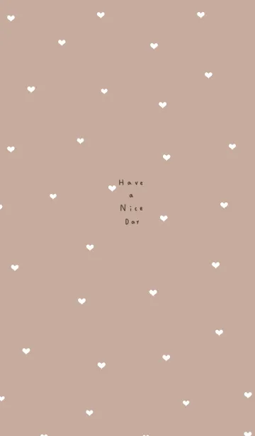 [LINE着せ替え] ハートだらけ。ベージュ。の画像1