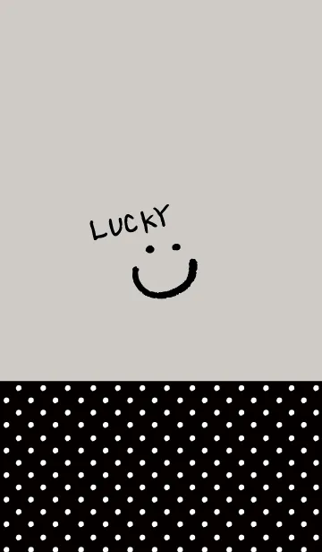 [LINE着せ替え] グレイッシュ水玉スマイル15の画像1