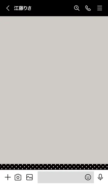 [LINE着せ替え] グレイッシュ水玉スマイル15の画像3