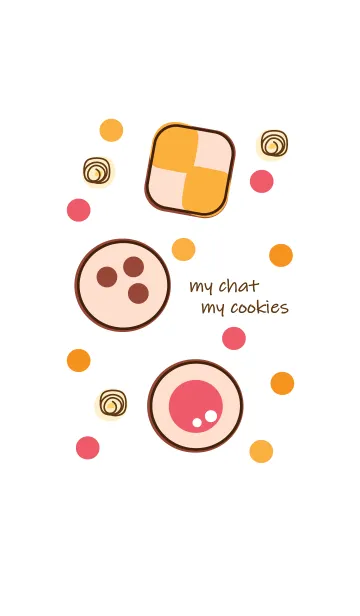 [LINE着せ替え] Sweet cookies 4 :)の画像1